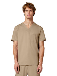 Men's 1-Pocket Tuckable V-Neck Top - WW690 - Khaki