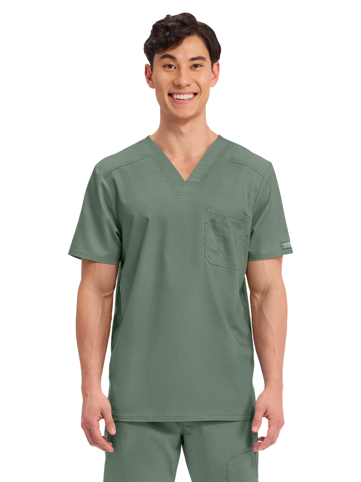 Men's 1-Pocket Tuckable V-Neck Top - WW690 - Olive