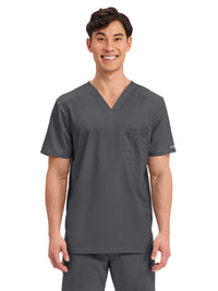 Men's 1-Pocket Tuckable V-Neck Top - WW690 - Pewter