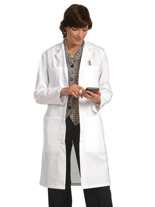 Unisex Six-Pocket 41" Full-Length Lab Coat - 1475 - White