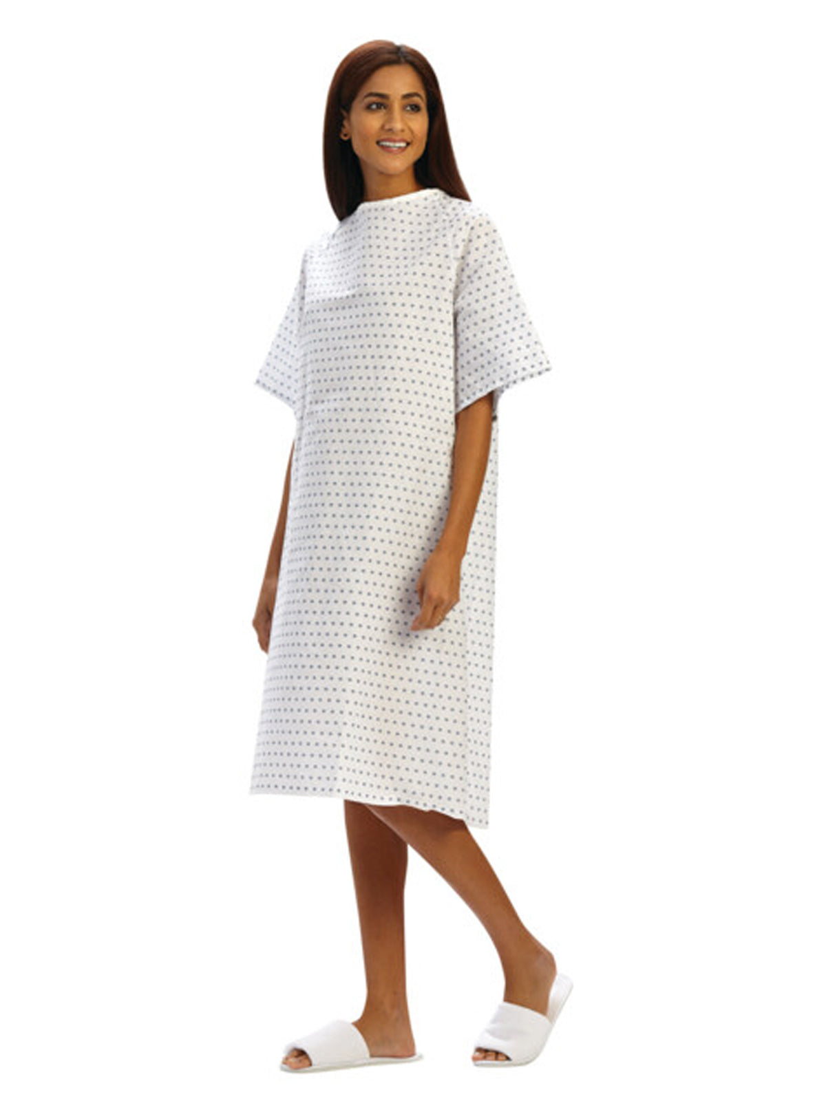 Unisex Fullback Patient Gown - 1742 - Azure Blue