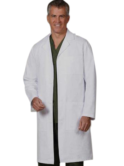 Unisex Three-Pocket 41" Full-Length Lab Coat - 3492 - White