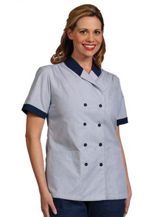 Women's Double Breasted Tunic Shirt - 61235 - Blue Jr. Cord