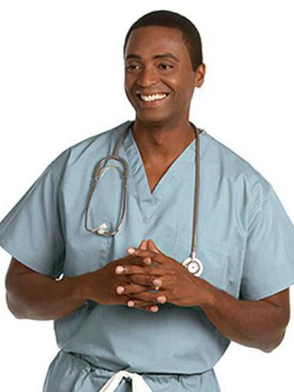 Unisex Reversible V-Neck Top in Misty - 6693 - Misty