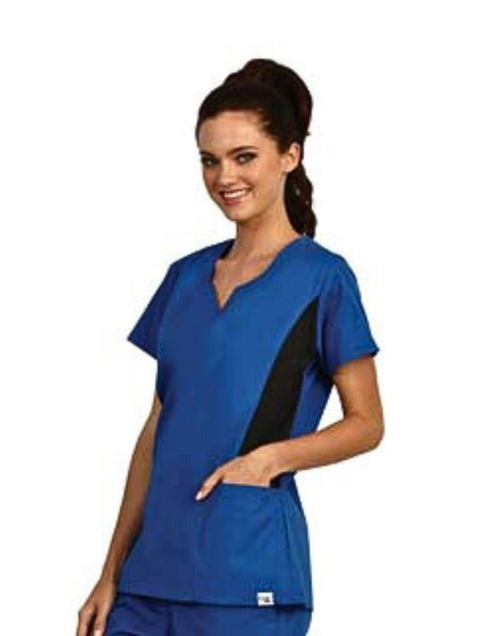 Women's Notch Neck Shirt - 7180 - Royal w/Black