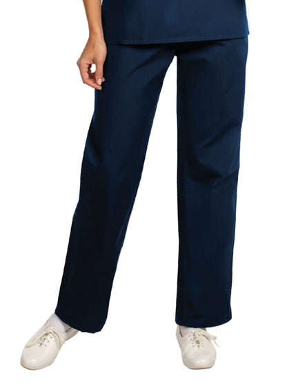 Unisex No Pocket Reversible Drawcord Scrub Pants - 7505 - Navy