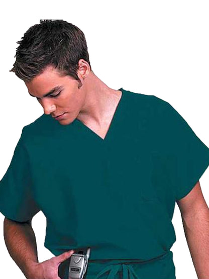 Unisex 1-Pocket Scrub Top in Fir Green - 78731 - Fir Green