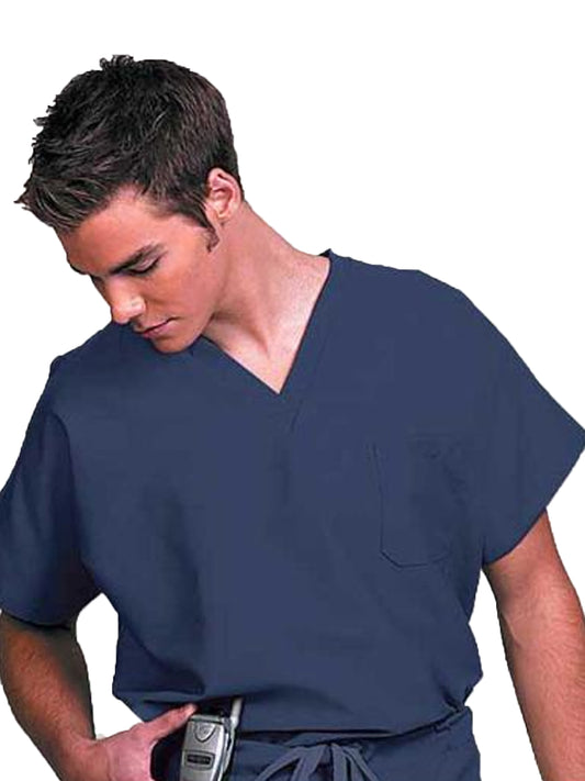 Unisex 1-Pocket Scrub Top in Navy - 78744 - Navy