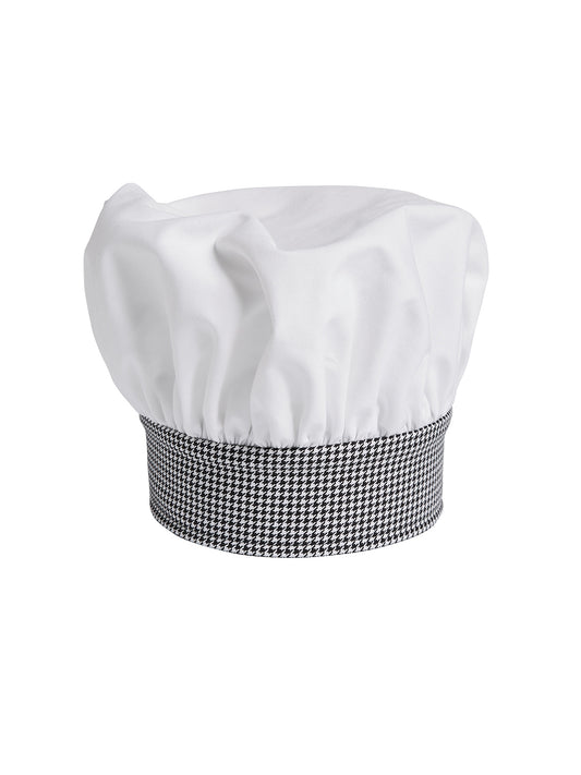 Unisex Chef Hat - 0150 - White/Houndstooth