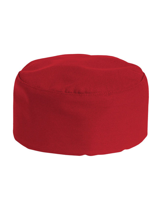 Unisex Hook and Loop Poplin Chef Hat - 0159 - Red