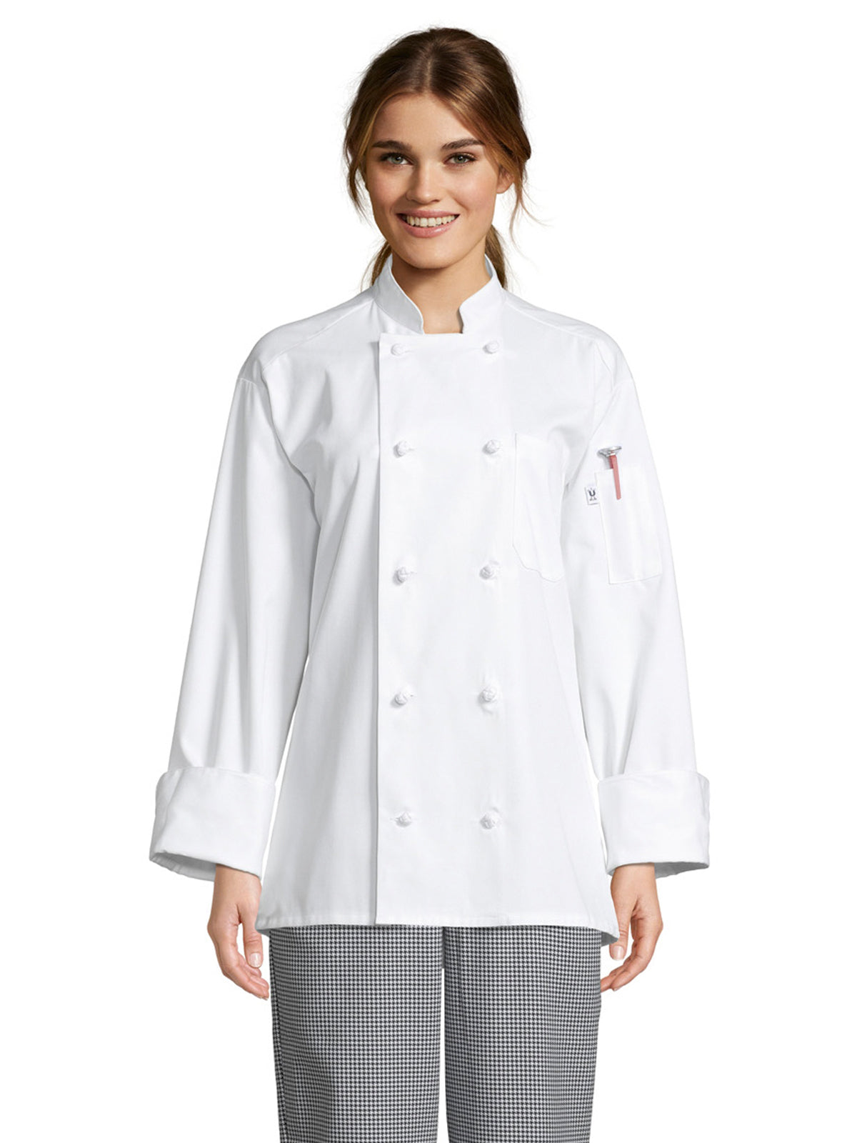 Unisex Classic Knot Chef Coat - 0403 - White