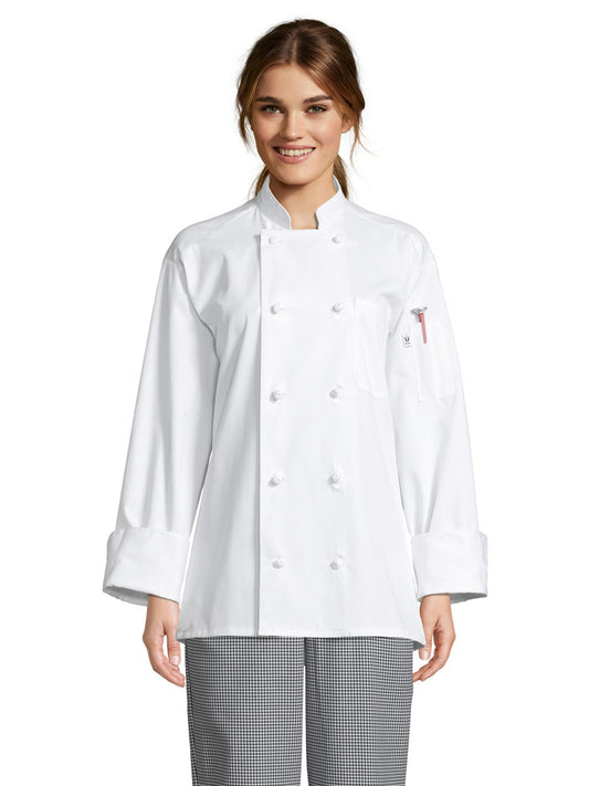 Unisex Classic Knot Chef Coat - 0403 - White