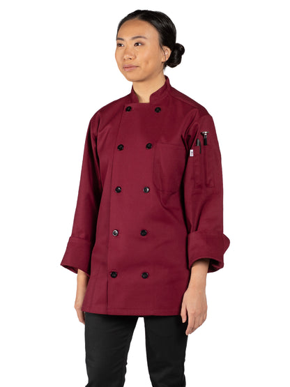 Unisex Chef Coat - 0405 - Burgundy