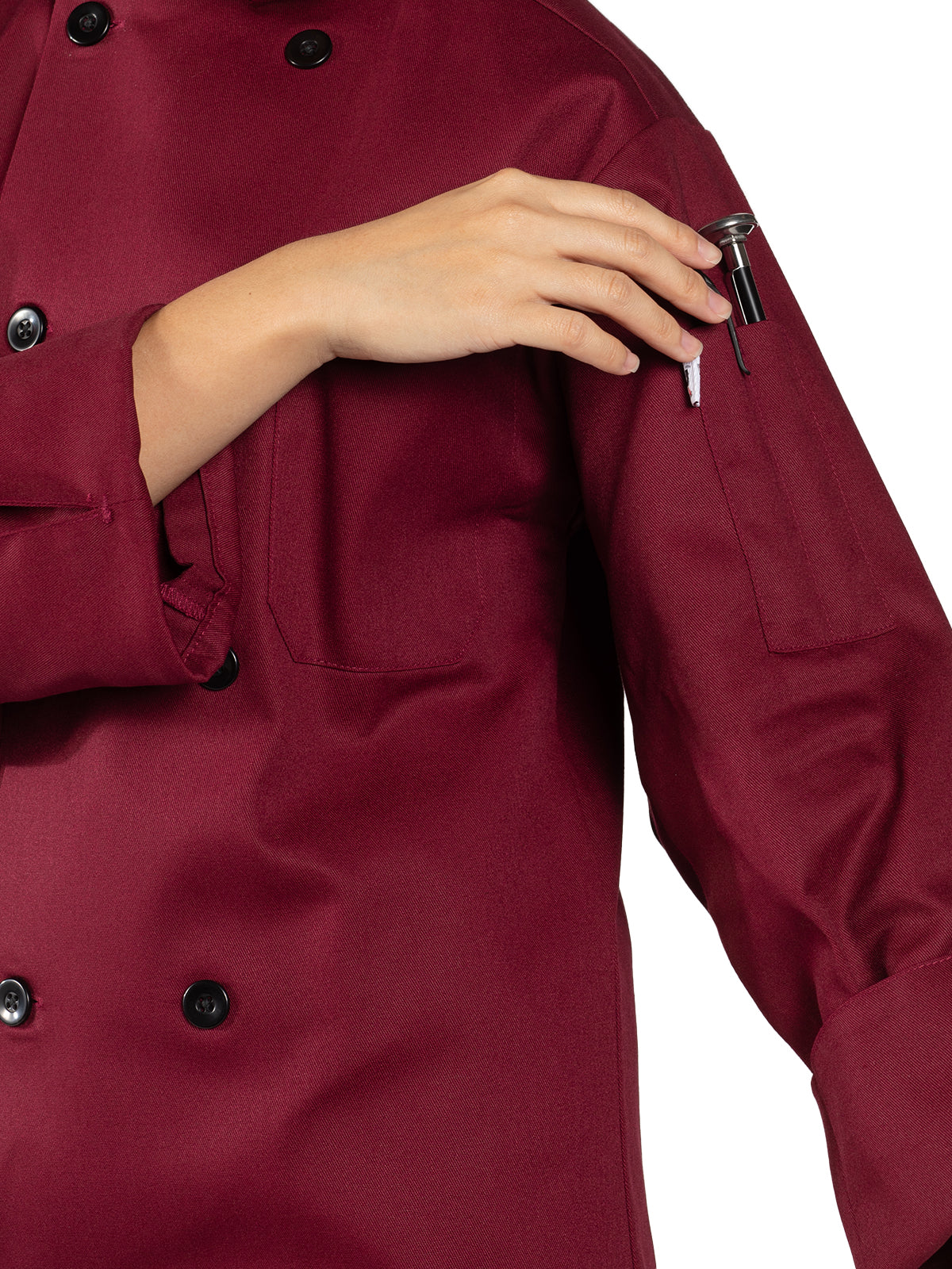 Unisex Chef Coat - 0405 - Burgundy