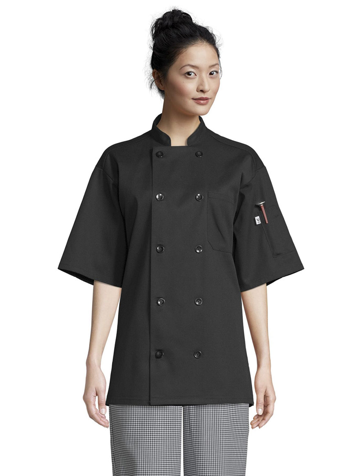 Unisex South Beach Chef Coat - 0415 - Black