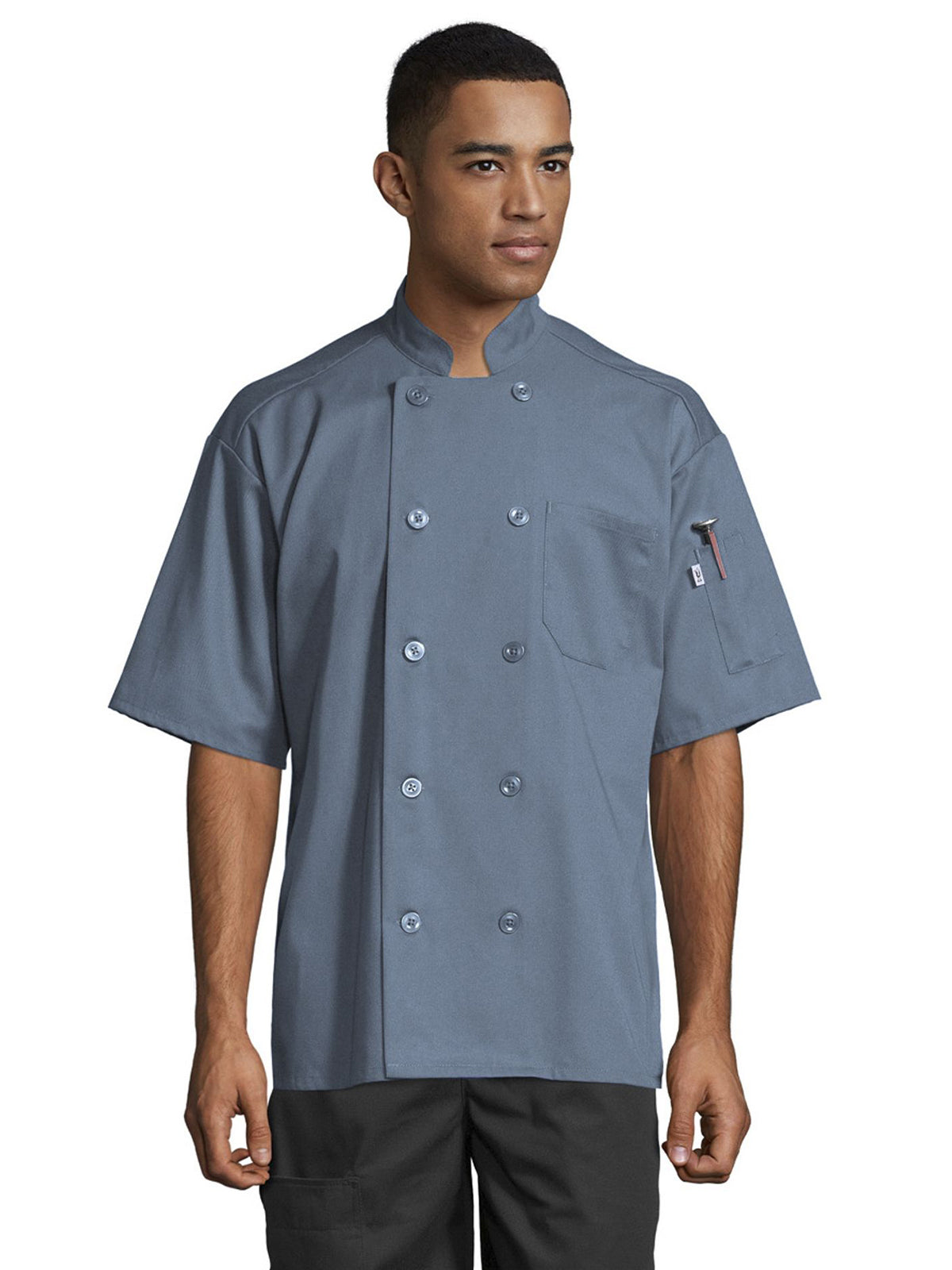 Unisex South Beach Chef Coat - 0415 - Steel