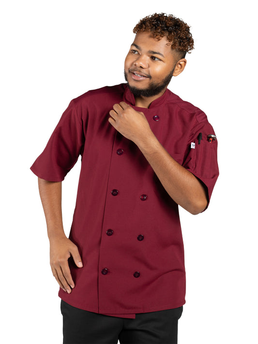 Unisex Chef Coat - 0421 - Burgundy