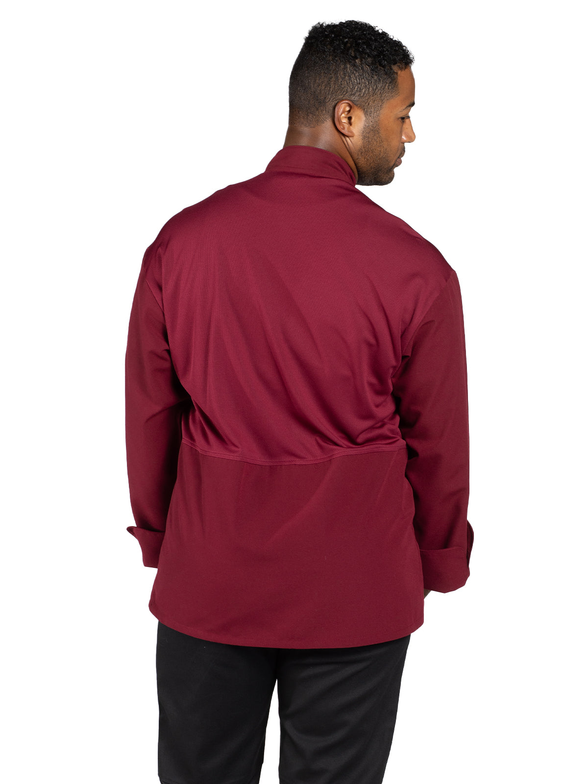 Unisex Reinforced Bar Tacking Chef Coat - 0422 - Burgundy