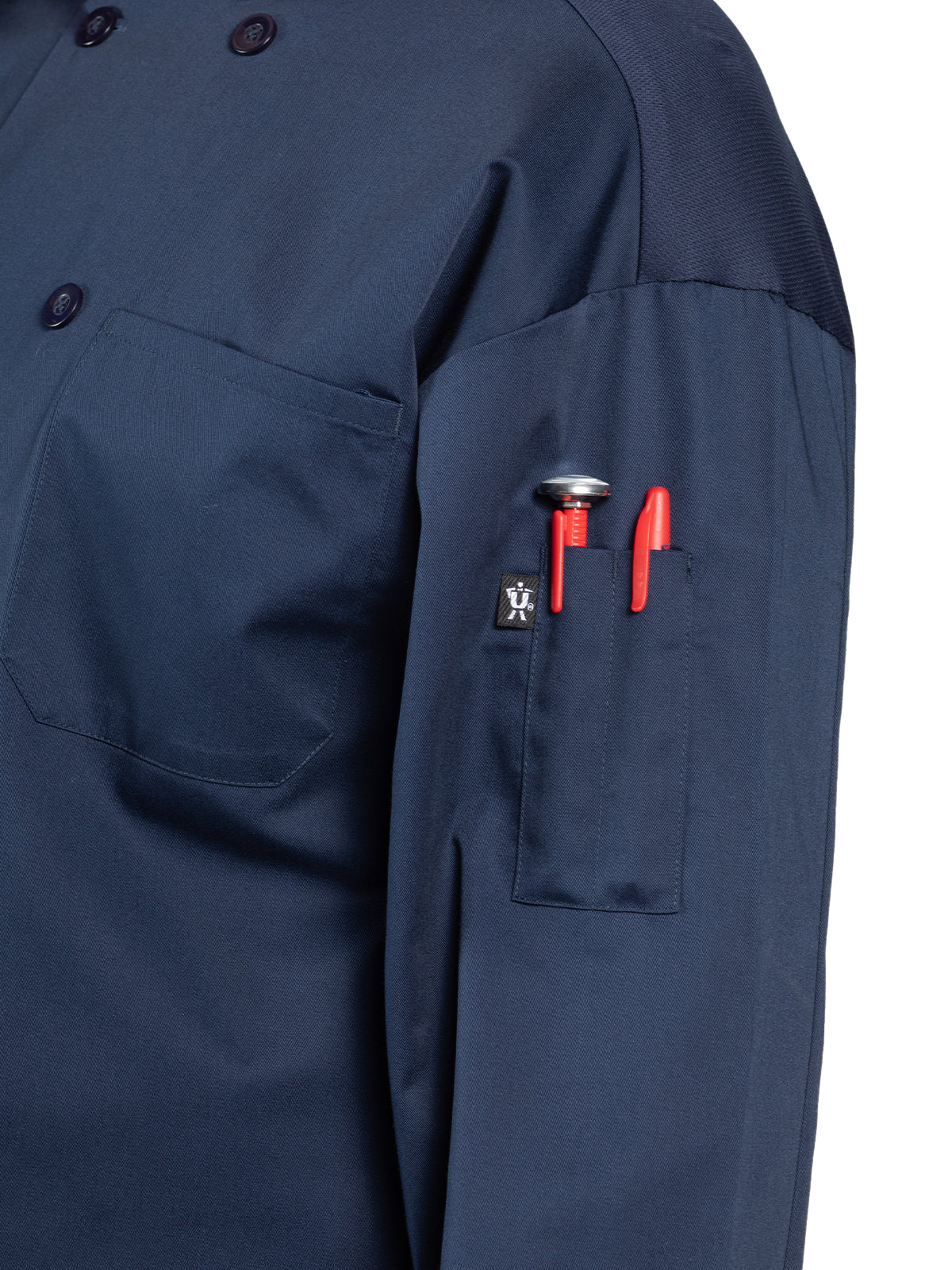 Unisex Reinforced Bar Tacking Chef Coat - 0422 - Navy