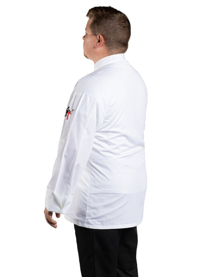 Unisex Reinforced Bar Tacking Chef Coat - 0422 - White