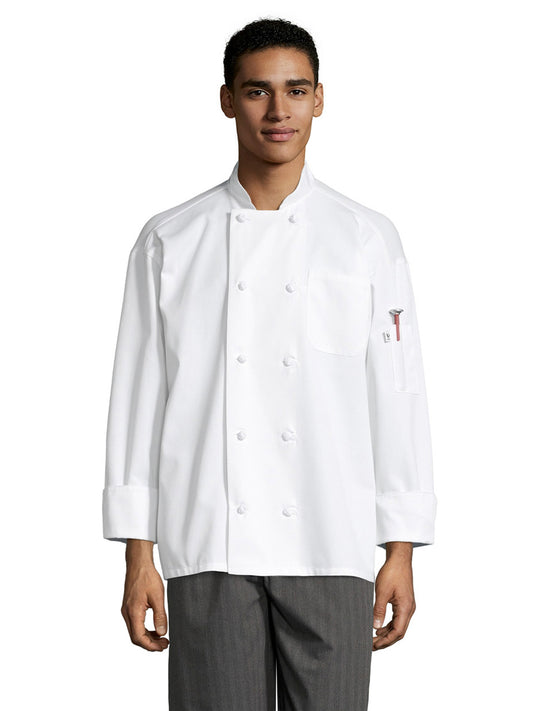 Unisex Reinforced Bar Tacking Chef Coat - 0427 - White