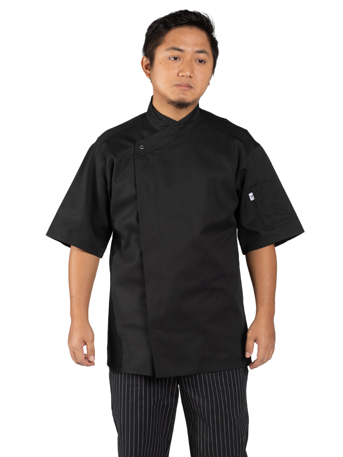 Unisex Reinforced Bar Tacking Chef Coat - 0428 - Black