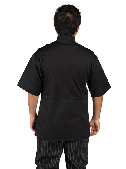 Unisex Reinforced Bar Tacking Chef Coat - 0428 - Black