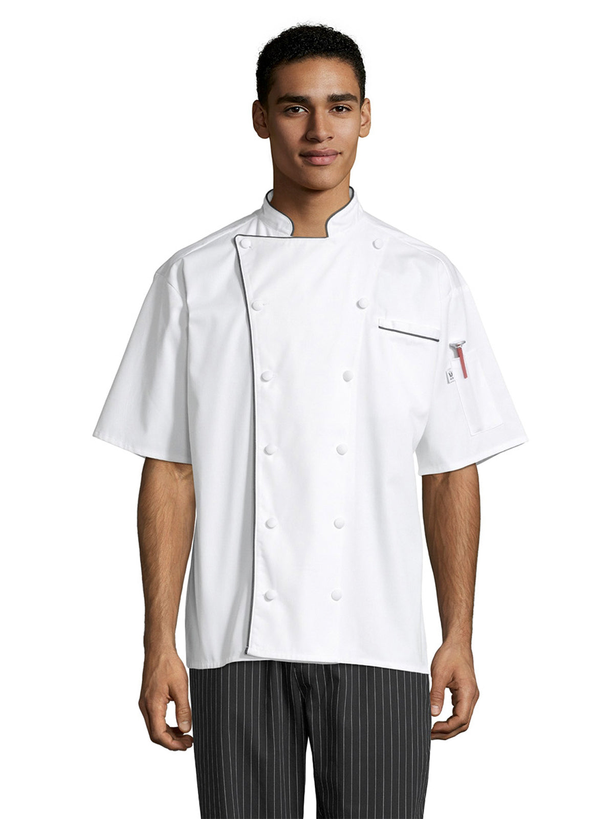 Unisex Reinforced Bar Tacking Chef Coat - 0431 - White