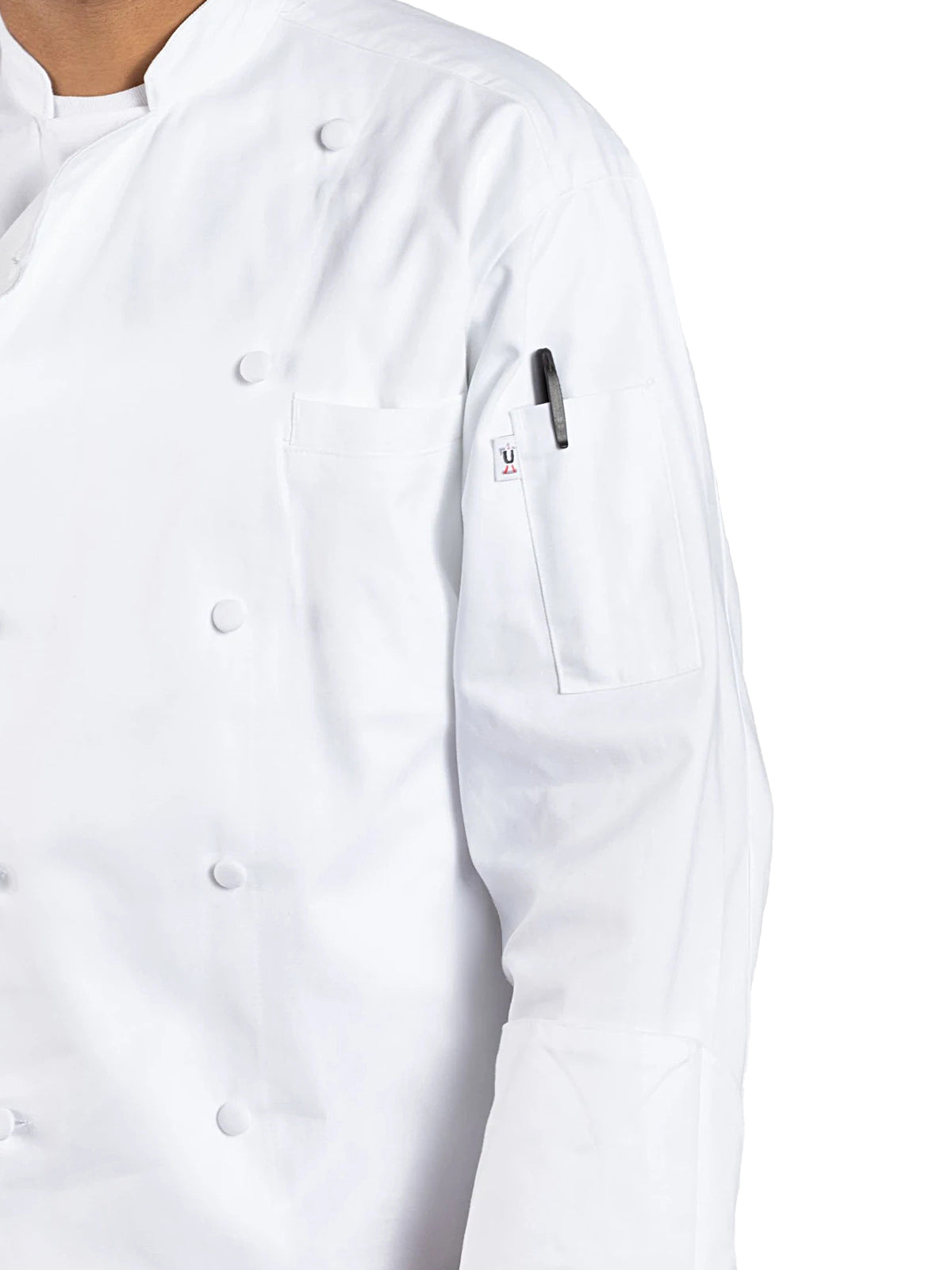 Unisex Reinforced Bar Tacking Chef Coat - 0440C - White