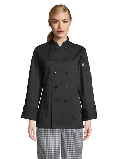 Women's Chef Coat - 0475 - Black