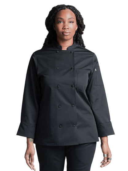 Women's Chef Coat - 0702 - Black