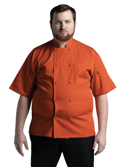 Unisex Reversible Closure Chef Coat - 0707 - Orange