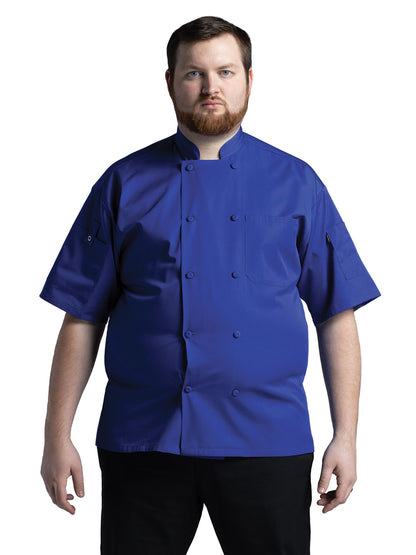 Unisex Reversible Closure Chef Coat - 0707 - Deep Royal