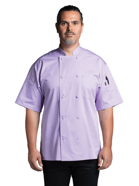 Unisex Reversible Closure Chef Coat - 0707 - Lilac