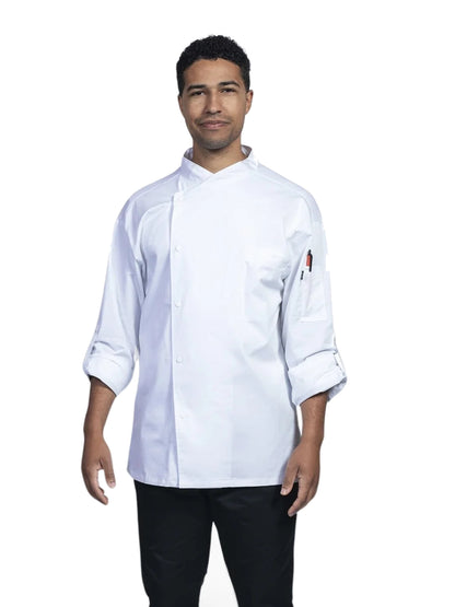 Unisex 2-Pocket Como Chef Coat - 0708 - White