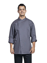 Unisex 2-Pocket Como Chef Coat - 0708 - Slate