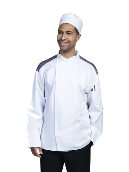 Unisex 2-Pocket Capri Chef Coat - 0708HC - White