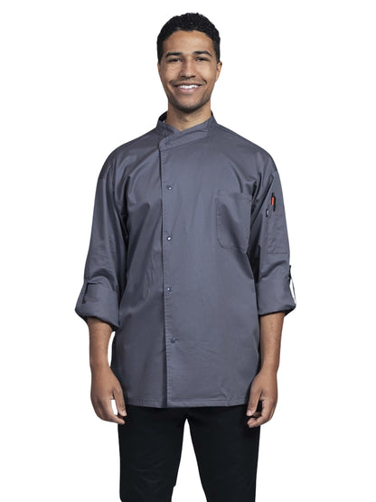Unisex Two-Pocket Pisa Chef Coat - 0711 - Slate