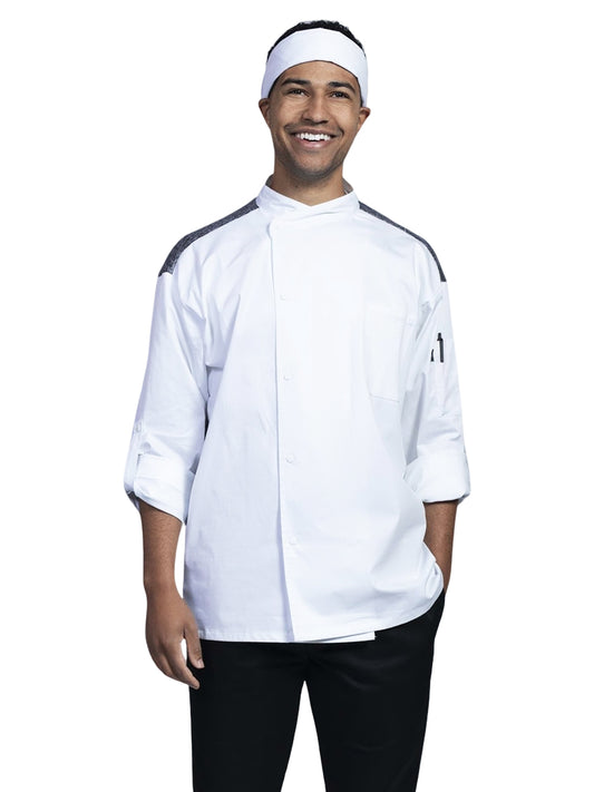 Unisex Two-Pocket Roma Chef Coat - 0711HC - White