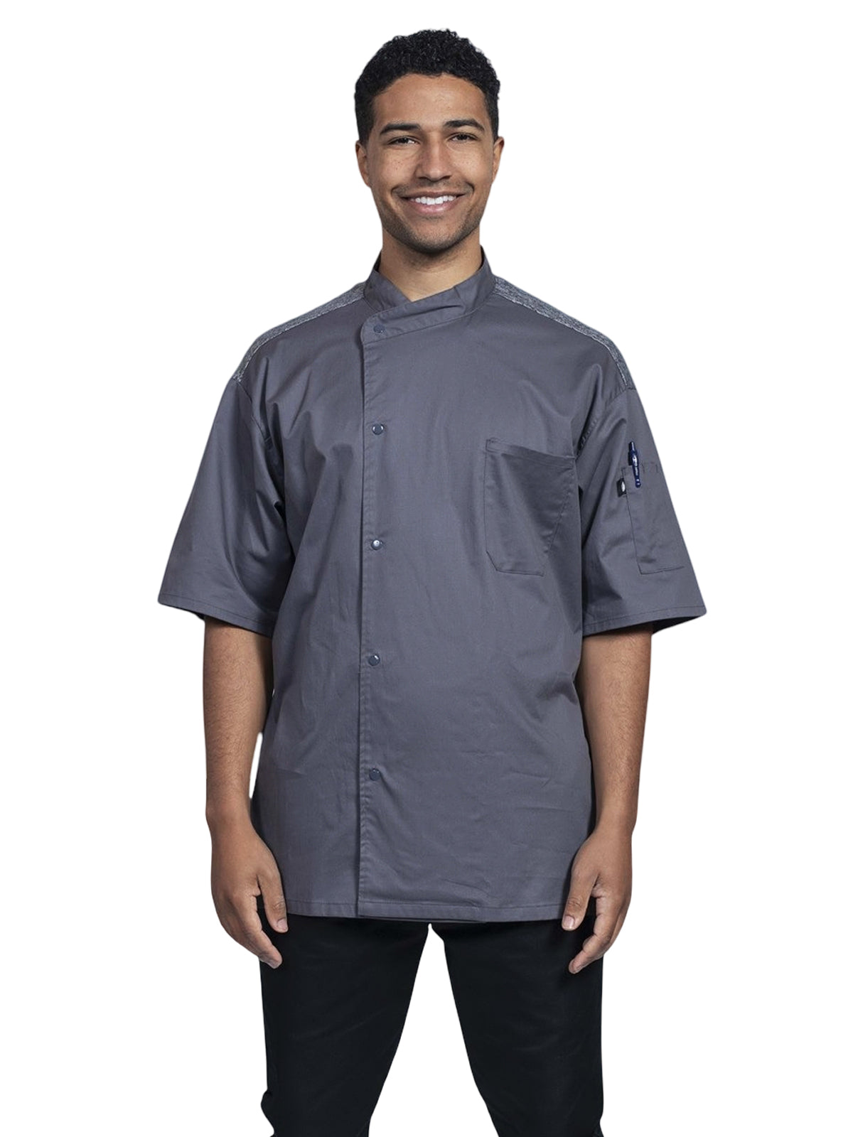 Unisex 2-Pocket Modena Chef Coat - 0712HC - Slate