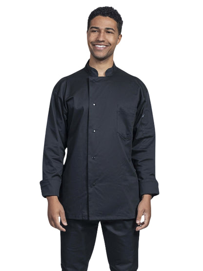 Unisex 2-Pocket Turin Chef Coat - 0715 - Black