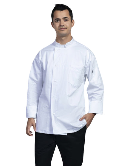 Unisex 2-Pocket Turin Chef Coat - 0715 - White