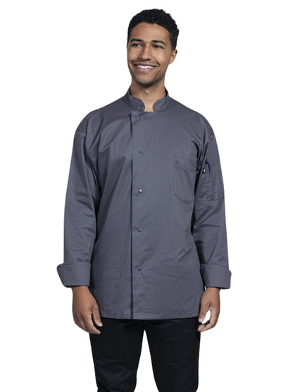 Unisex 2-Pocket Turin Chef Coat - 0715 - Slate