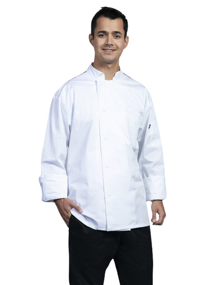 Unisex 2-Pocket Genoa Chef Coat - 0715HC - White