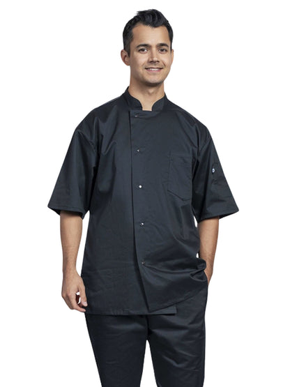 Unisex 2-Pocket Florence Chef Coat - 0717HC - Black