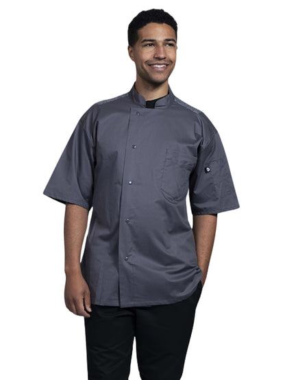 Unisex 2-Pocket Florence Chef Coat - 0717HC - Slate