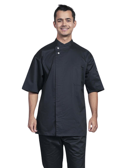 Unisex 2-Pocket Bari Chef Coat - 0718 - Black
