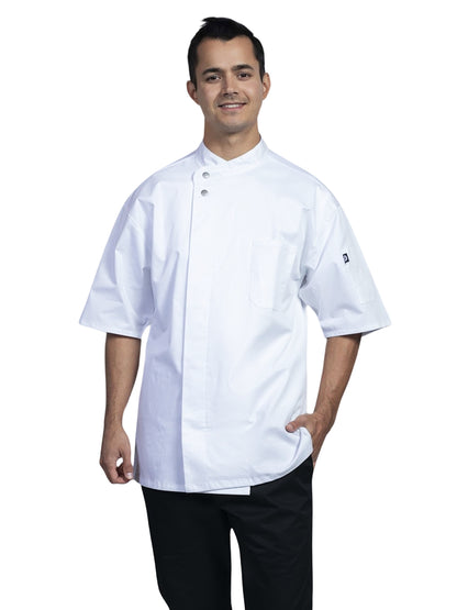 Unisex 2-Pocket Bari Chef Coat - 0718 - White