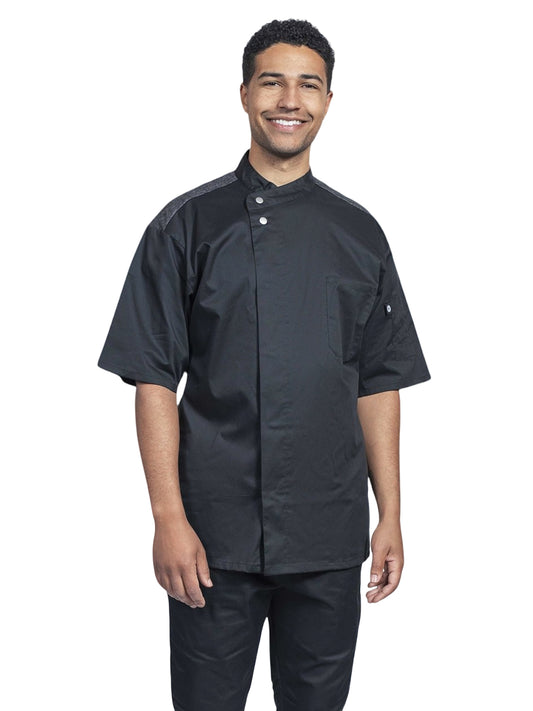 Unisex 2-Pocket Brac Chef Coat - 0718HC - Black