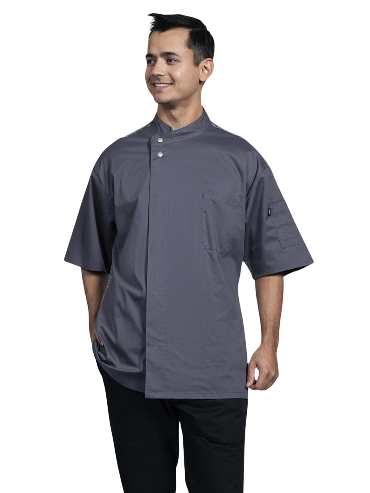 Unisex 2-Pocket Brac Chef Coat - 0718HC - Slate
